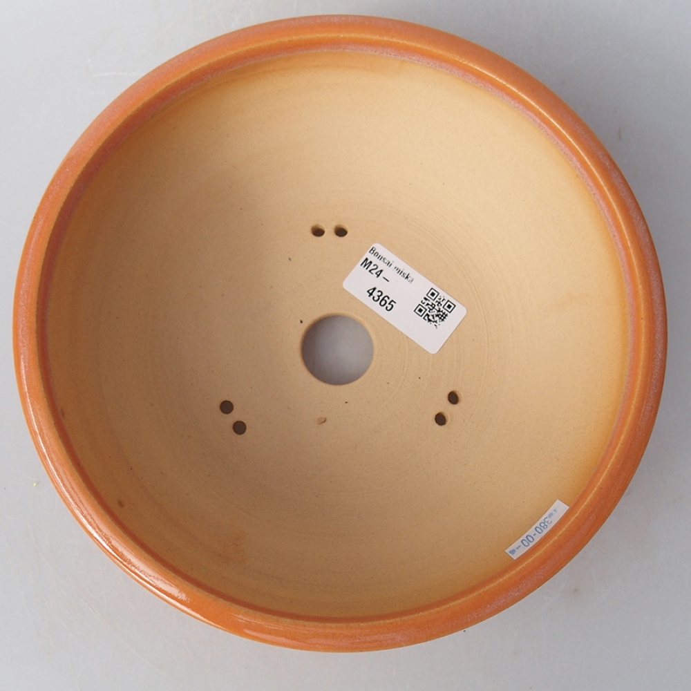 Keramik-Bonsaischale 18,5 x 18,5 x 6,5 cm, Farbe orange