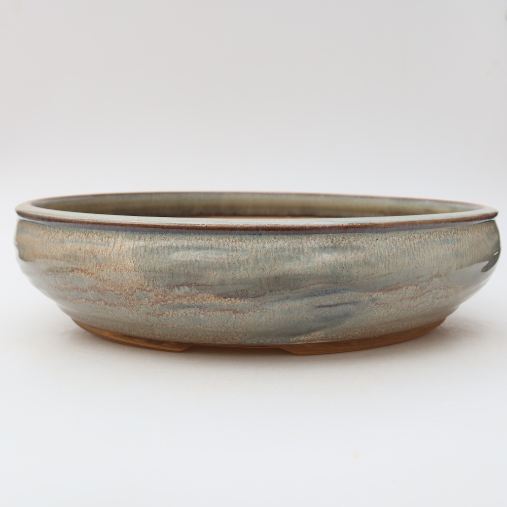 Keramik-Bonsai-Schale 30 x 30 x 7 cm, Farbe: Grau