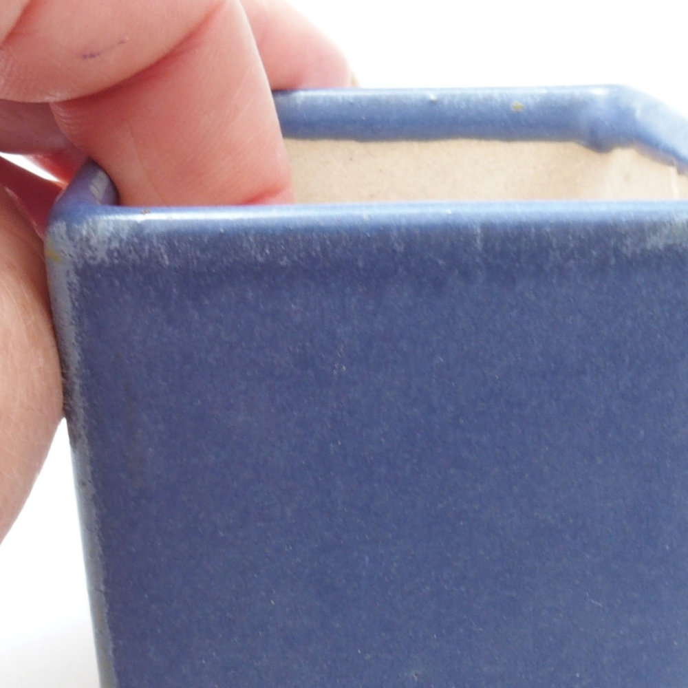 Mini-Bonsaischale 5,5 x 5,5 x 6,5 cm, Farbe blau