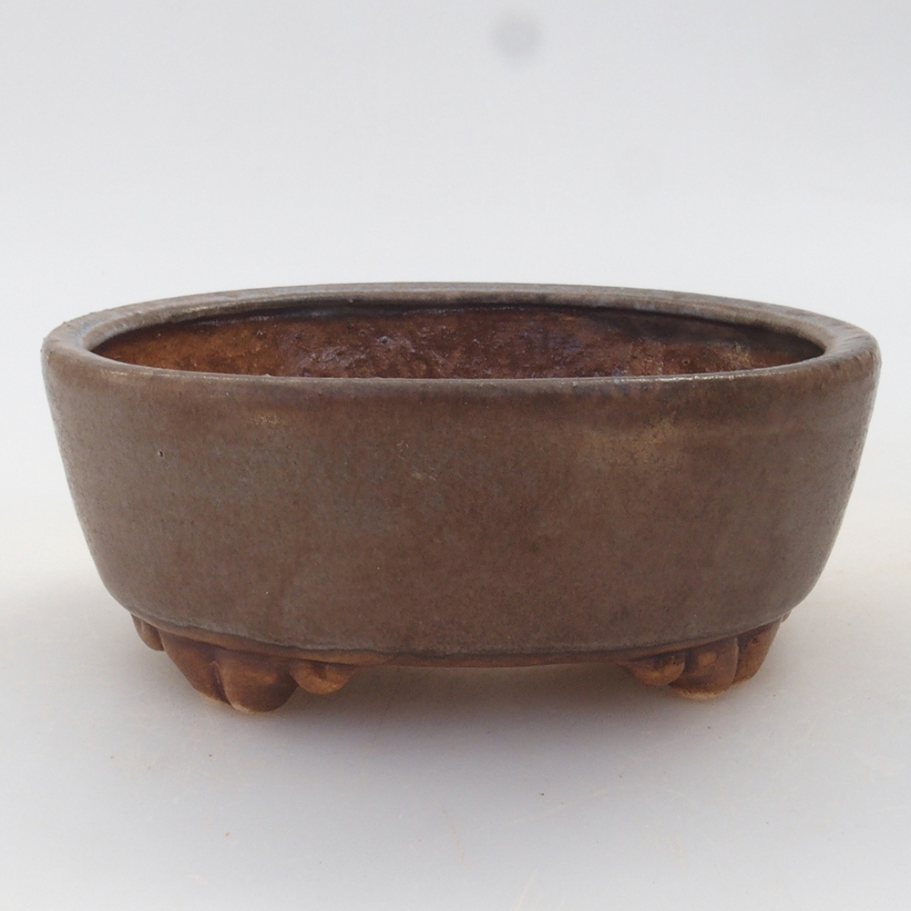Bonsaischale aus Keramik 9 x 8 x 3,5 cm, Farbe grau