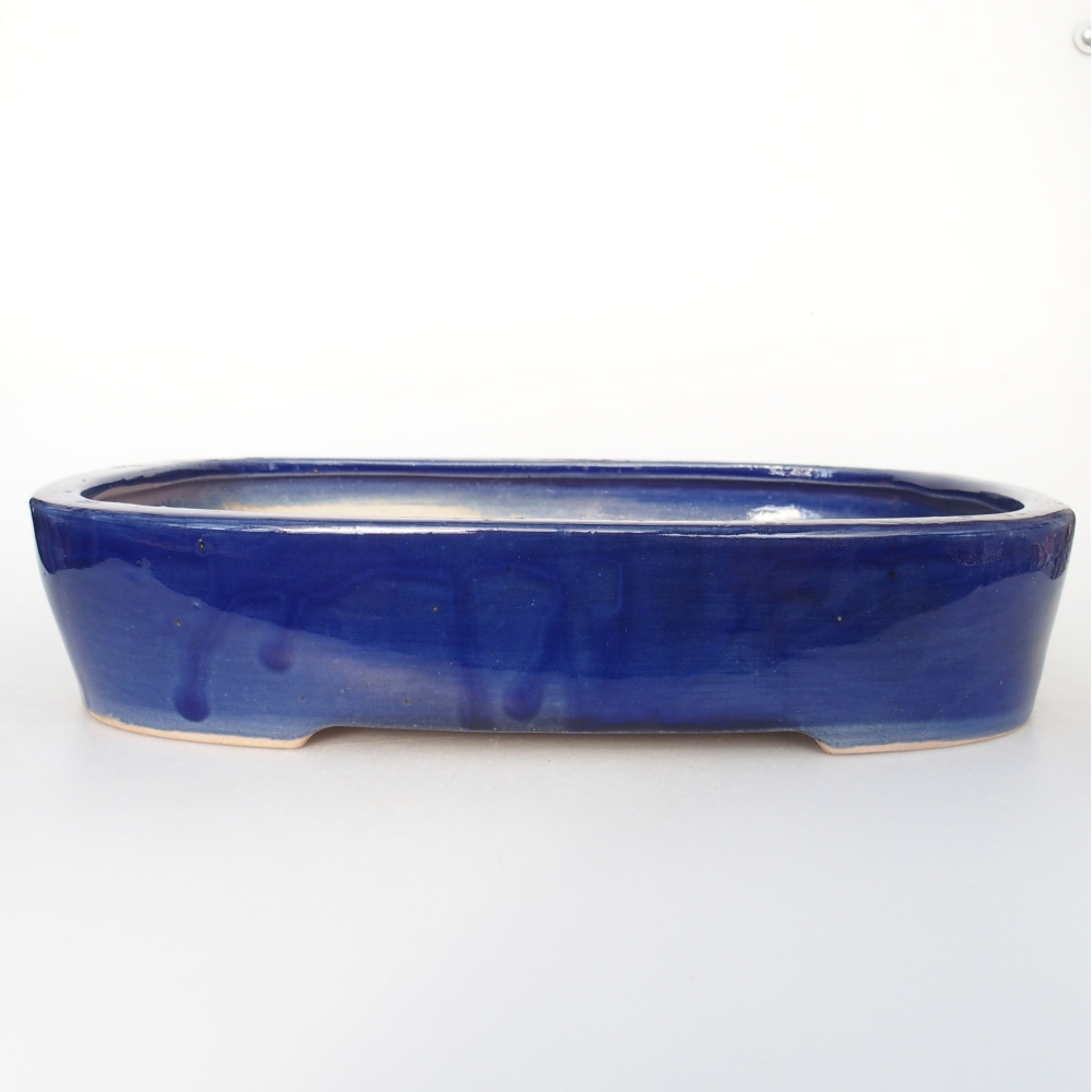 Bonsaischale aus Keramik 31,5 x 24 x 6 cm, Farbe blau