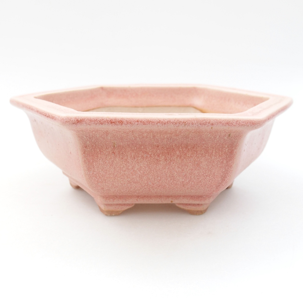 Keramik-Bonsaischale 17 x 15 x 6 cm, Farbe rosa