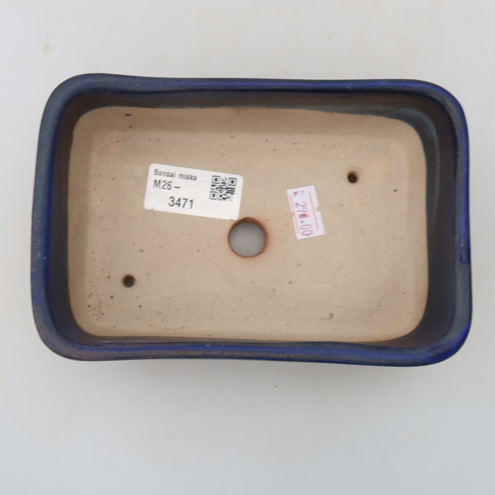 Keramik-Bonsai-Schale, 16 x 10,5 x 5,5 cm, Farbe: Blau