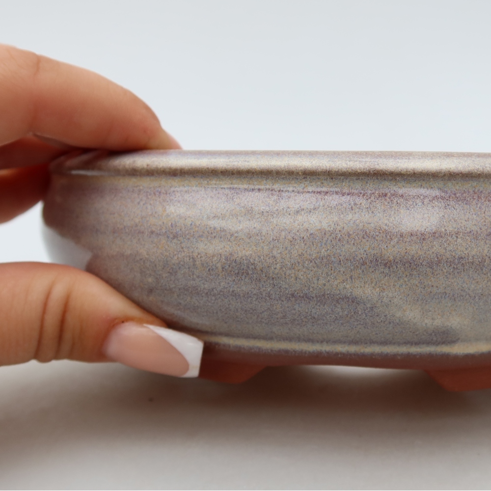 Bonsaischale aus Keramik 16 x 16 x 5 cm, Farbe blau