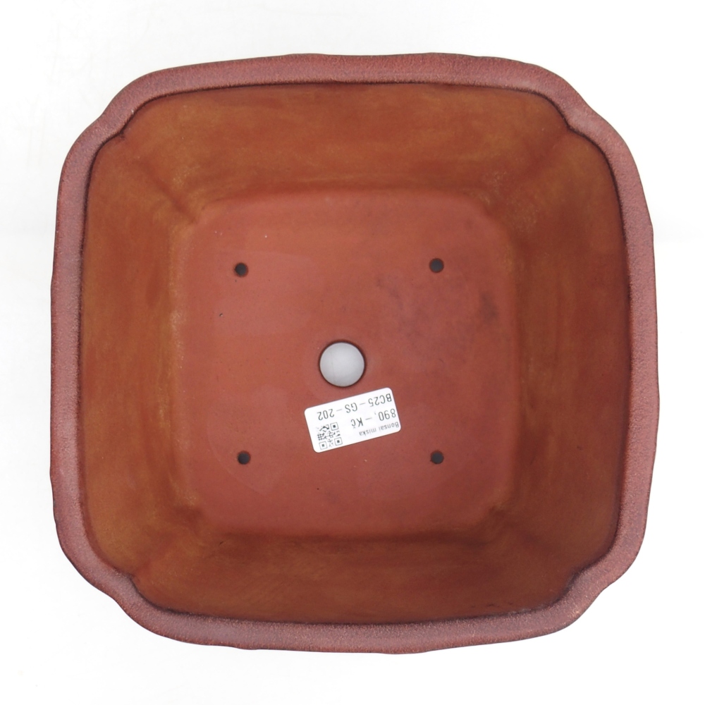 Bonsaischale aus Keramik 21 x 21 x 13,5 cm, braun