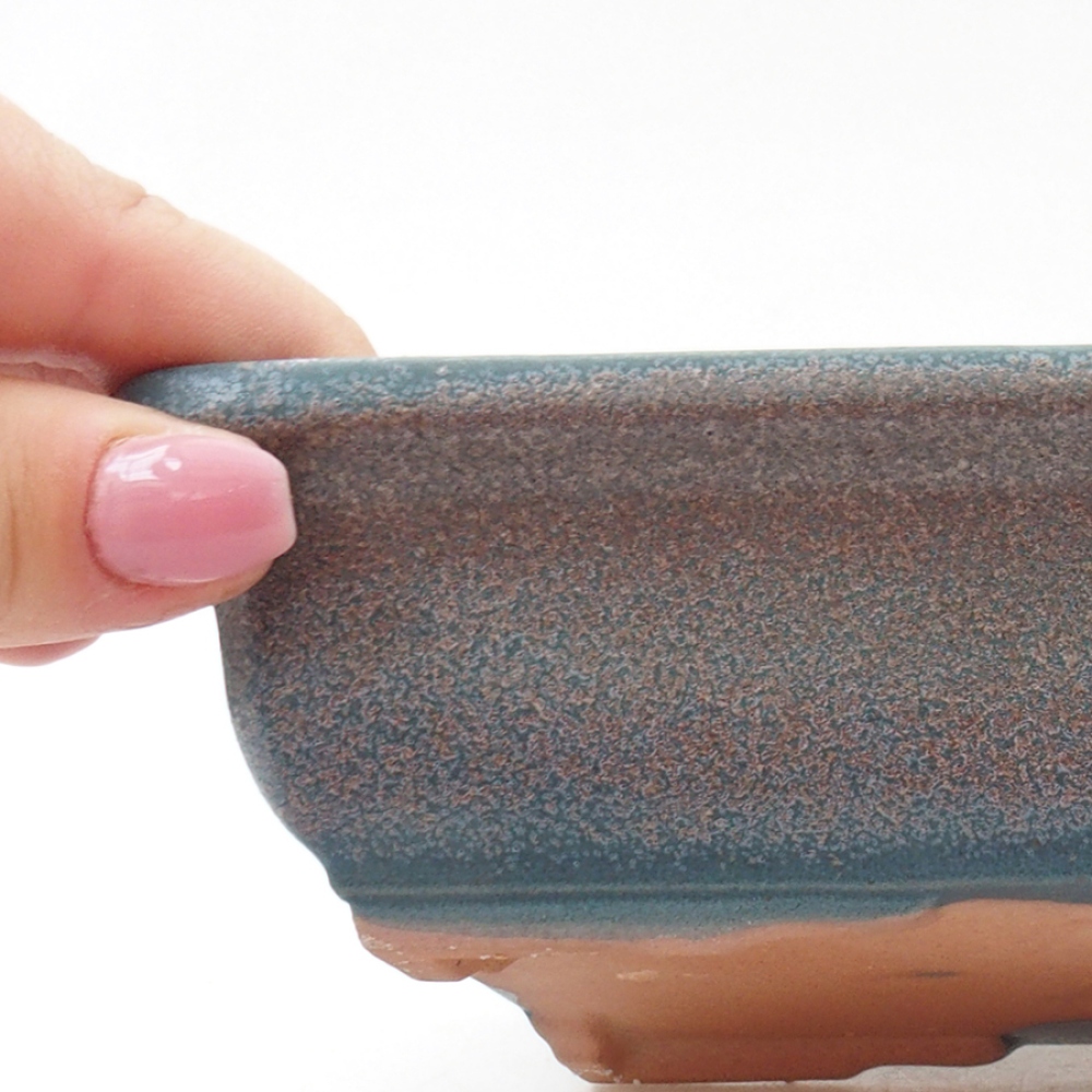 Keramik-Bonsaischale 17,5 x 13 x 4 cm, Farbe blau