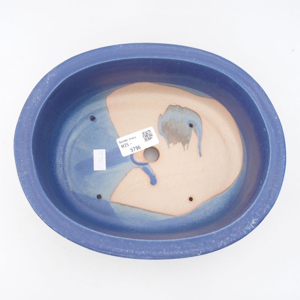 Keramik-Bonsaischale 23 x 19,5 x 7 cm, Farbe blau