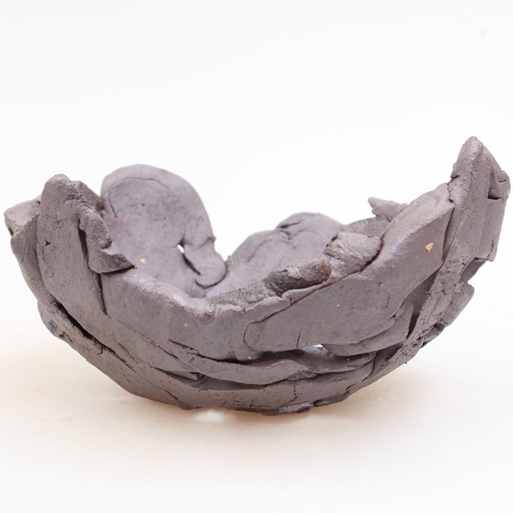Keramikschale  13,5 x 13,5 x 7 cm, metallfarben