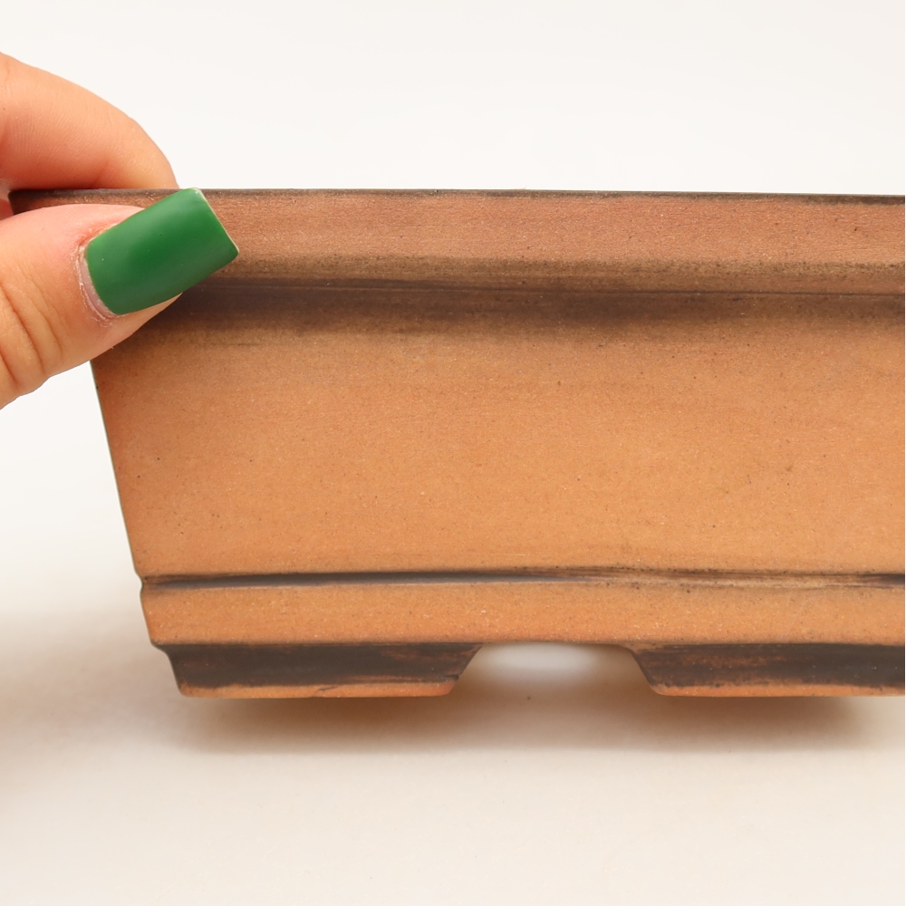 Keramikschale  14,5 x 12,5 x 7 cm, Farbe: Ziegelrot