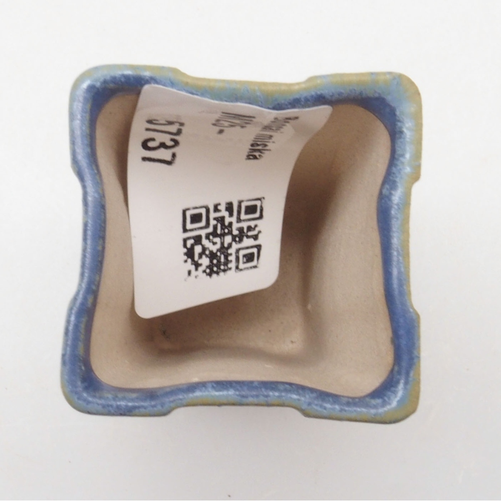 Mini-Bonsaischale 3 x 3 x 5,5 cm, Farbe blau