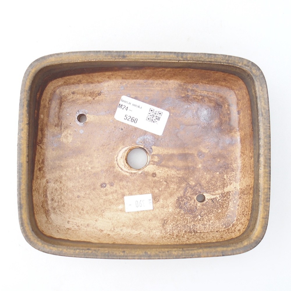 Bonsaischale aus Keramik 17,5 x 14 x 4,5 cm, Farbe braun
