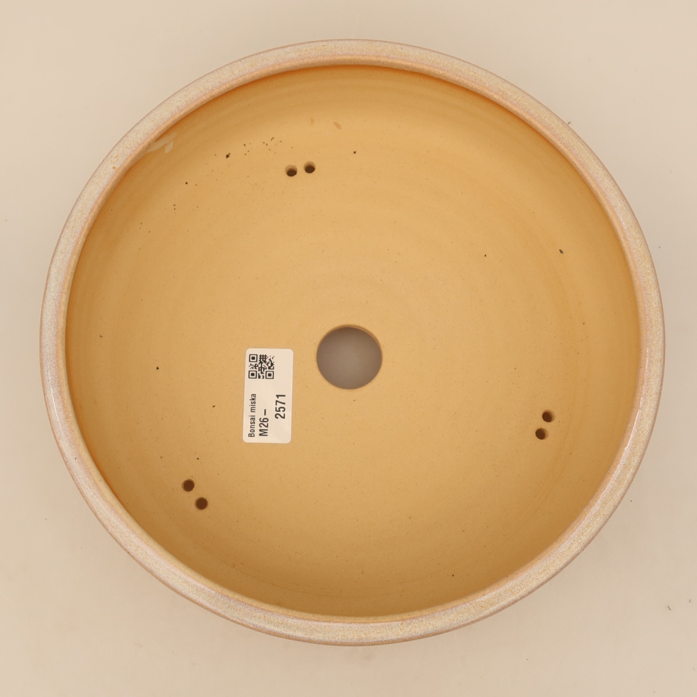 Keramik-Bonsai-Schale, 23 x 23 x 6,5 cm, Farbe: Beige