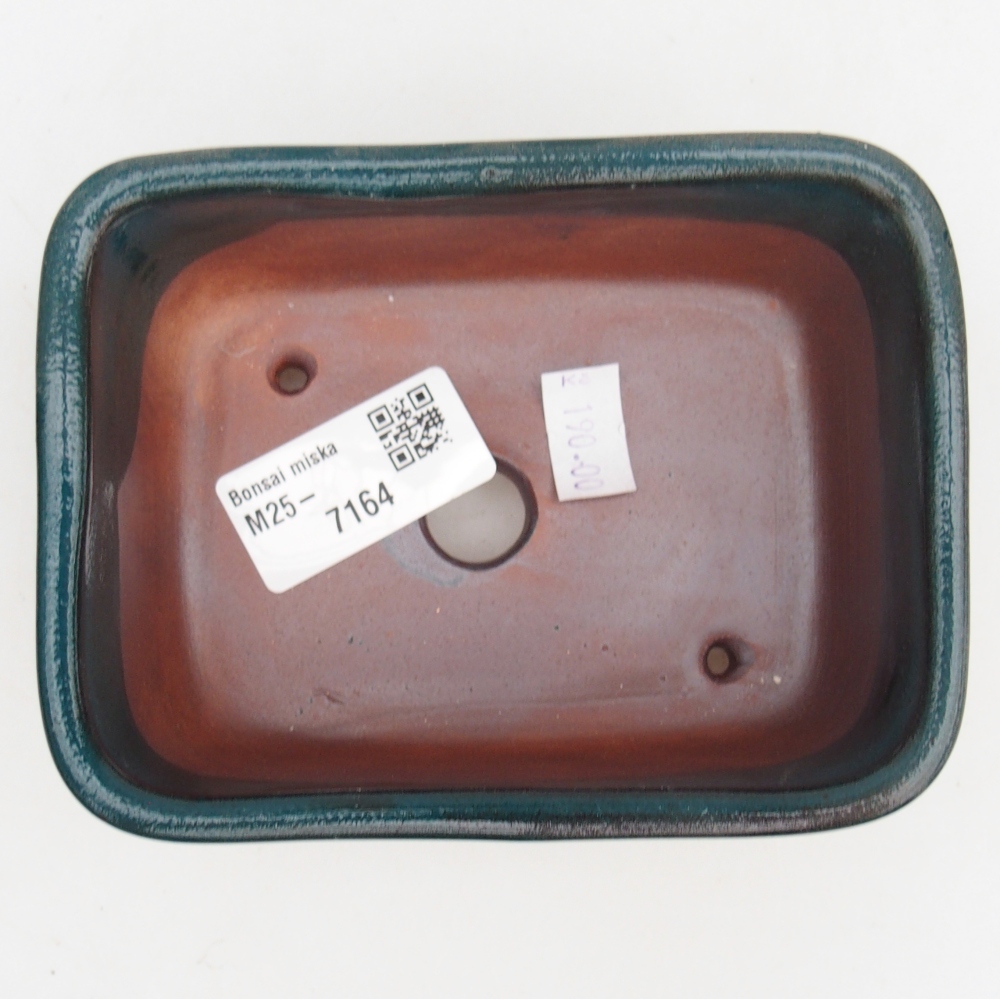 Bonsaischale aus Keramik 12,5 x 10 x 5 cm, grün