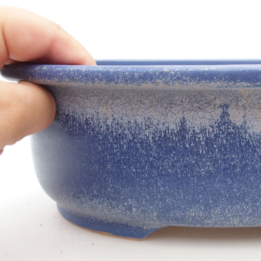 Keramik-Bonsaischale 23 x 19,5 x 7 cm, Farbe blau