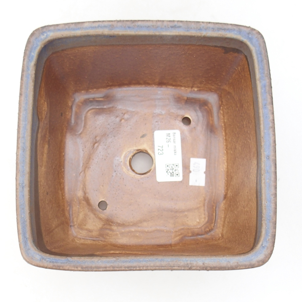 Bonsaischale aus Keramik 16 x 16 x 10 cm, Farbe blau
