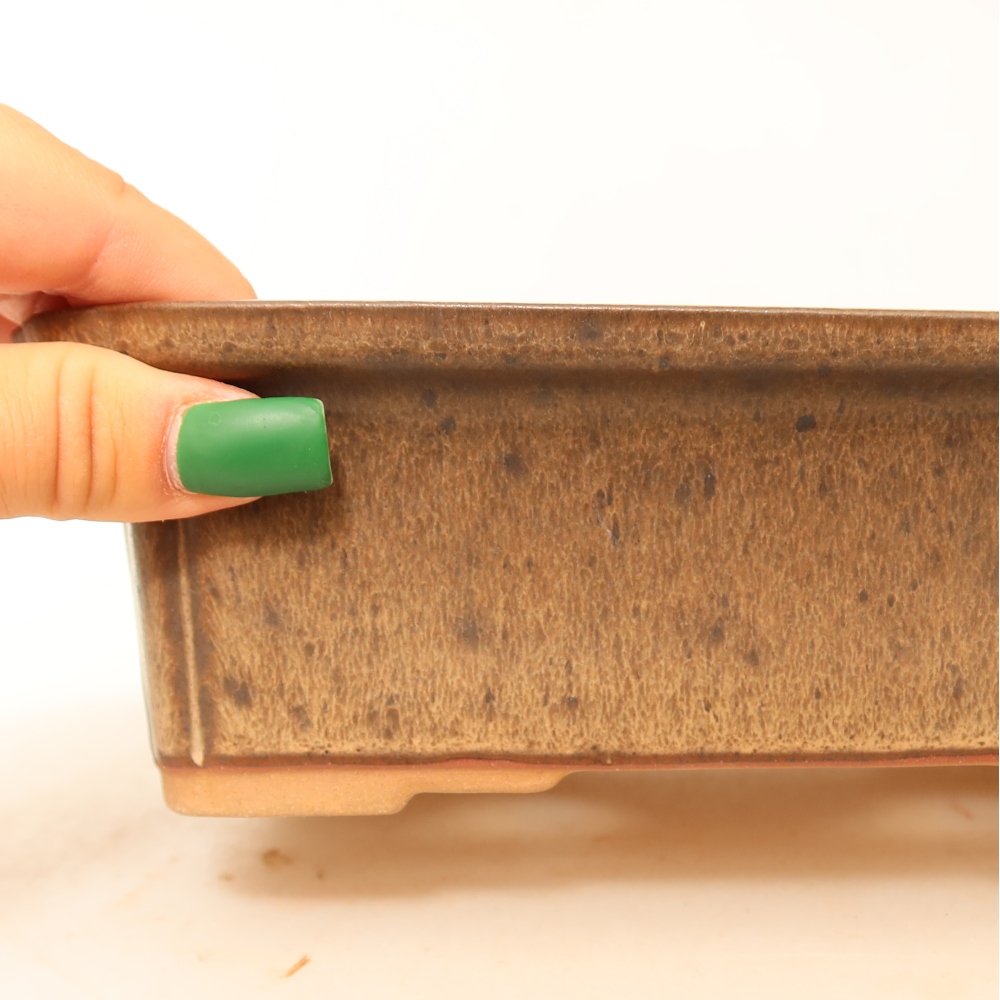Keramikschale  20 x 15,5 x 5,5 cm, Farbe: braun