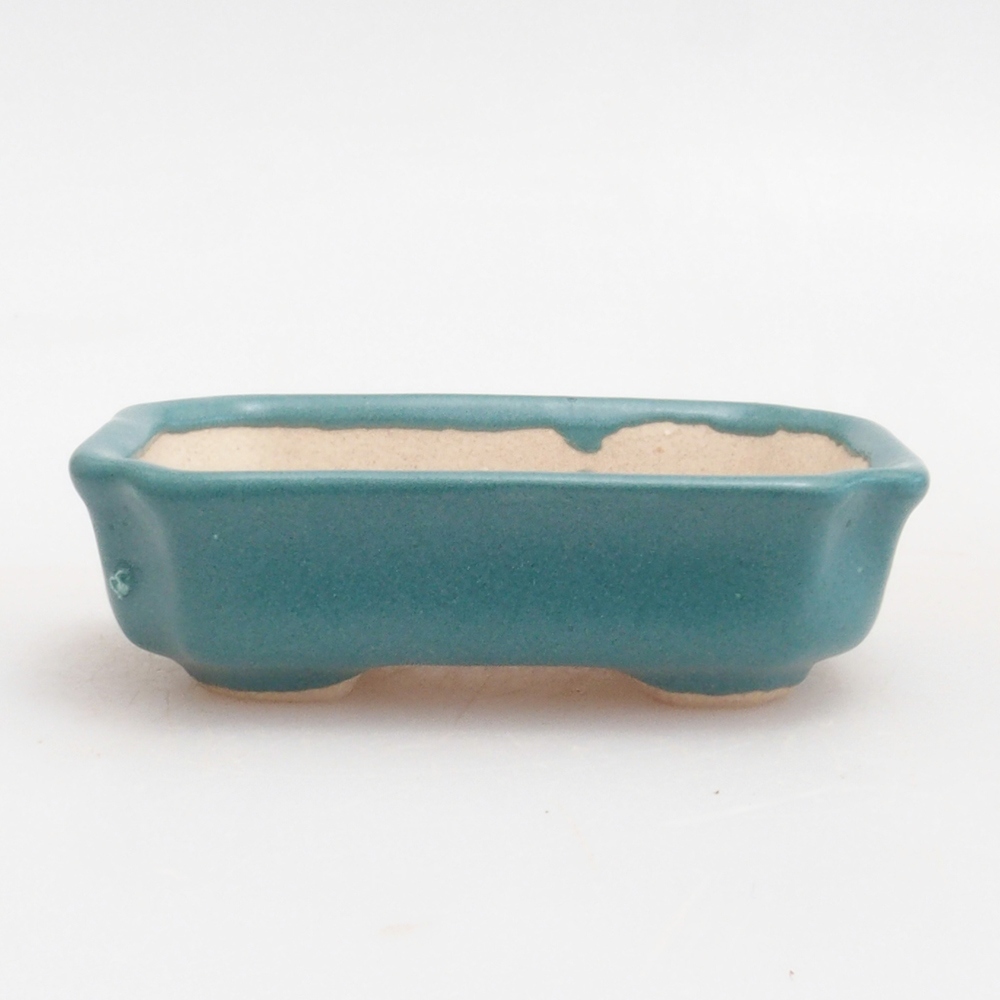 Keramik Bonsai Schale 5,5 x 4 x 1,5 cm, Farbe blau