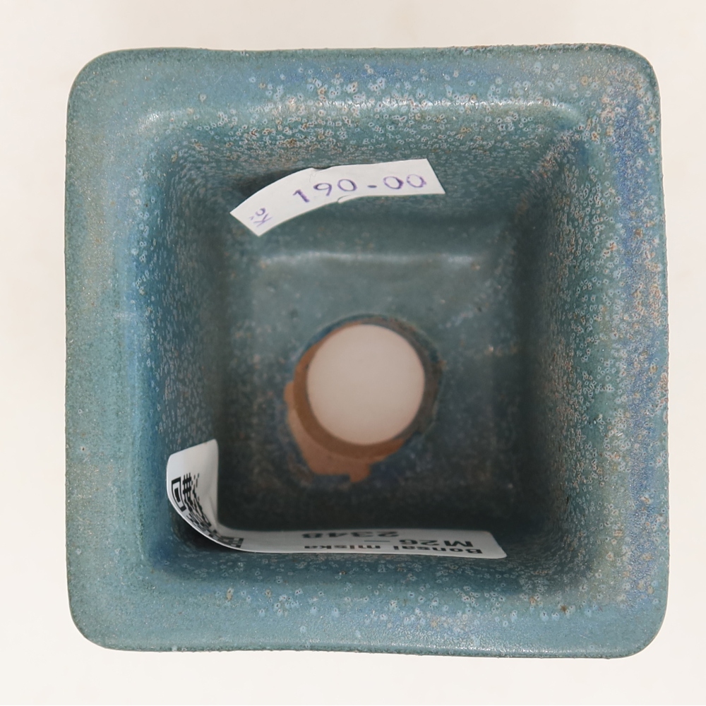 Keramik-Bonsai-Schale, 6 x 6 x 5,5 cm, Farbe: Blau