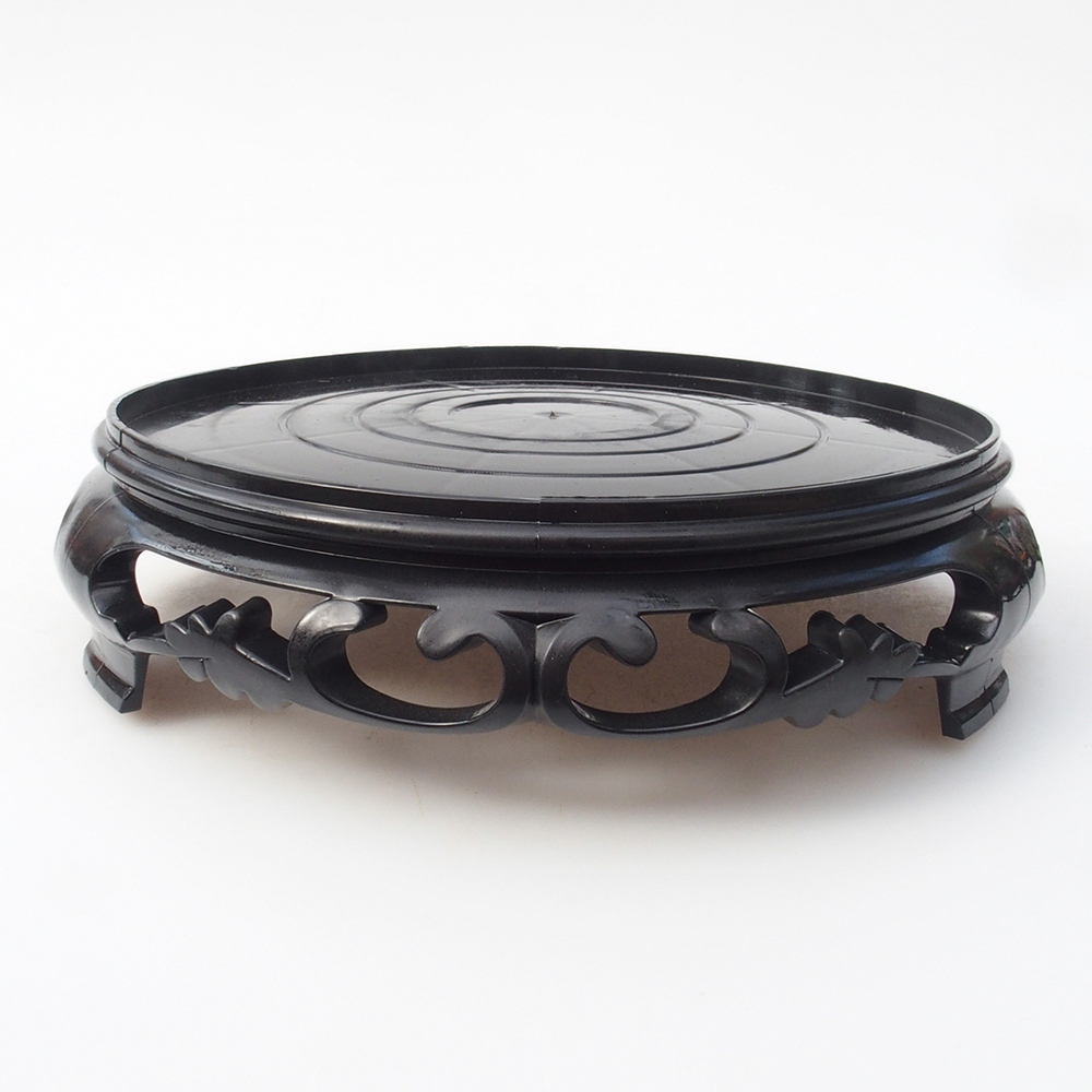 Bonsaitisch Kunststoff rund 17,5 x 17,5 x 4  cm, Farbe schwarz