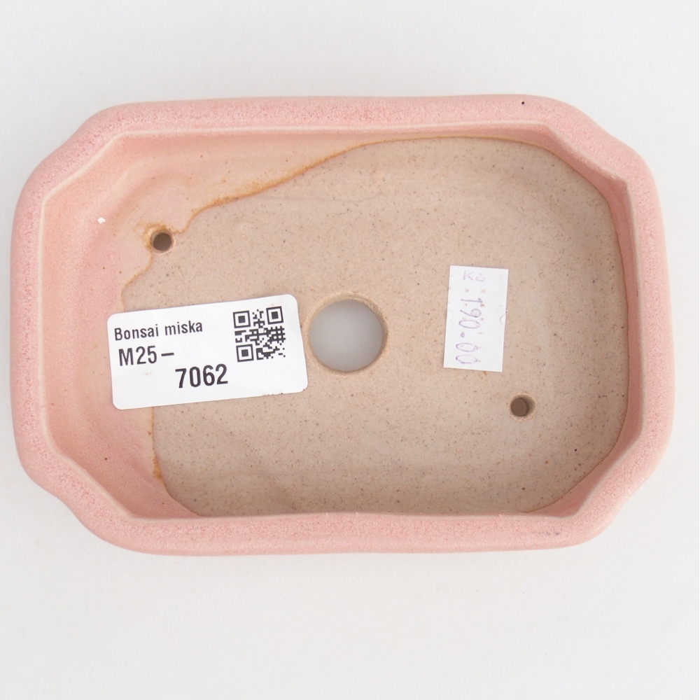 Bonsaischale aus Keramik 12,5 x 9 x 3 cm, rosa