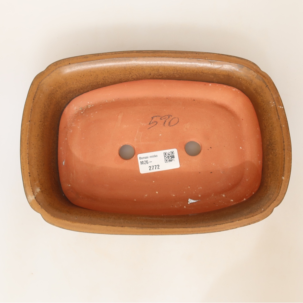 Keramikschale  24 x 17 x 6 cm, Farbe: braun