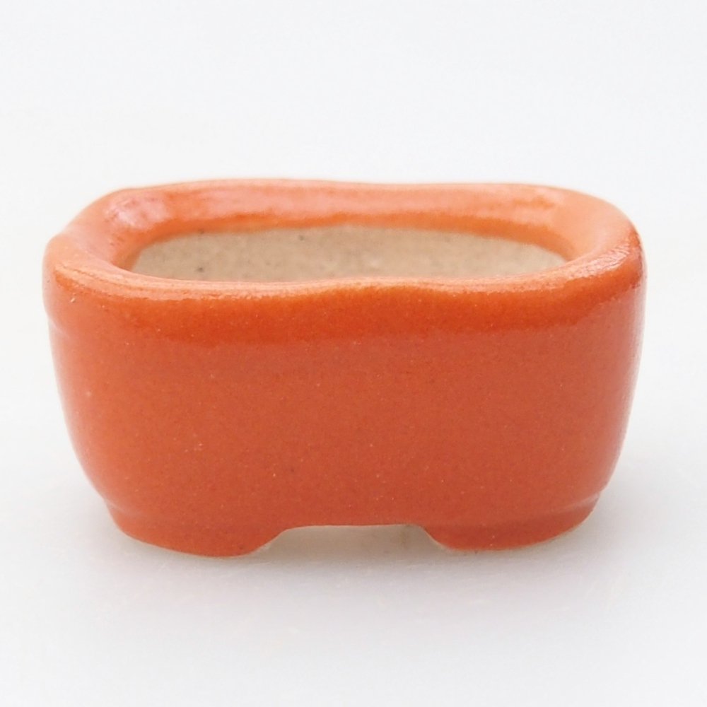 Mini-Bonsaischale 2,5 x 2,5 x 1 cm, orange