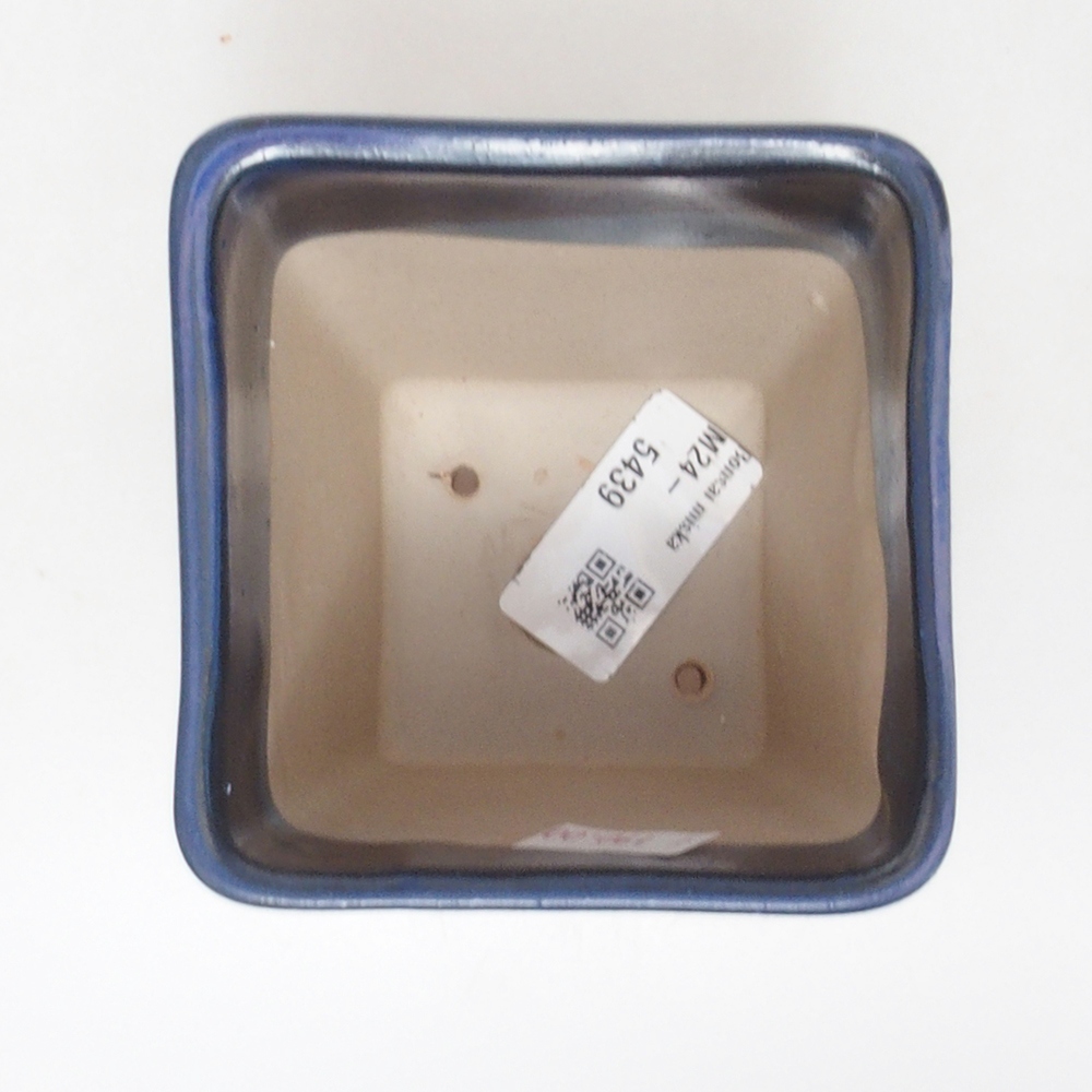 Keramik-Bonsaischale 8,5 x 8,5 x 11 cm, Farbe blau