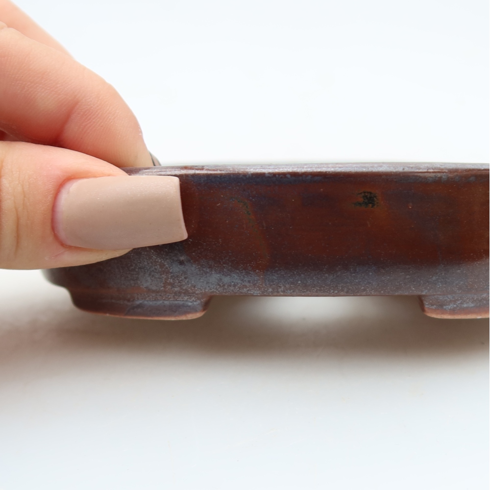 Bonsaischale aus Keramik 12 x 9,5 x 2,5 cm, braun