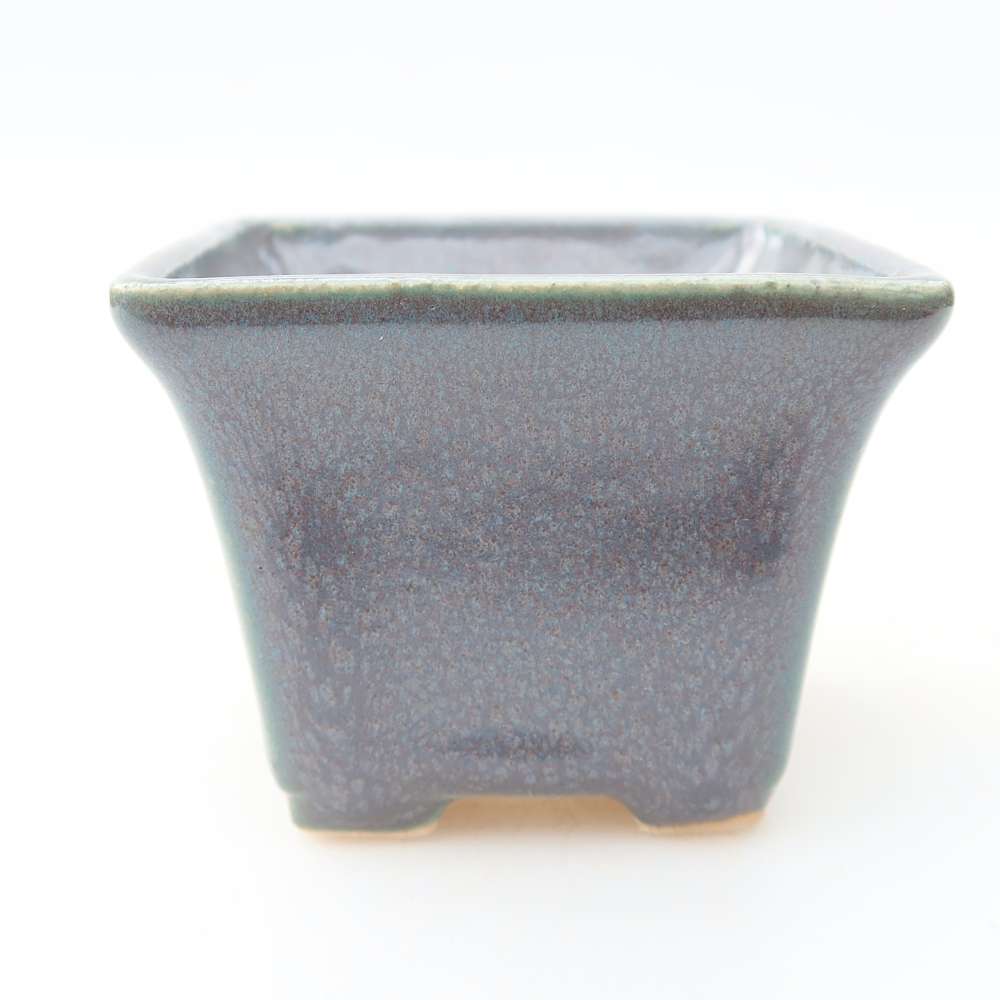 Keramik-Bonsai-Schale, 6,5 × 6,5 × 5 cm, Farbe: Grau