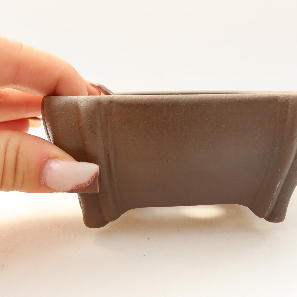 Bonsaischale aus Keramik 10 x 10 x 5 cm, braun