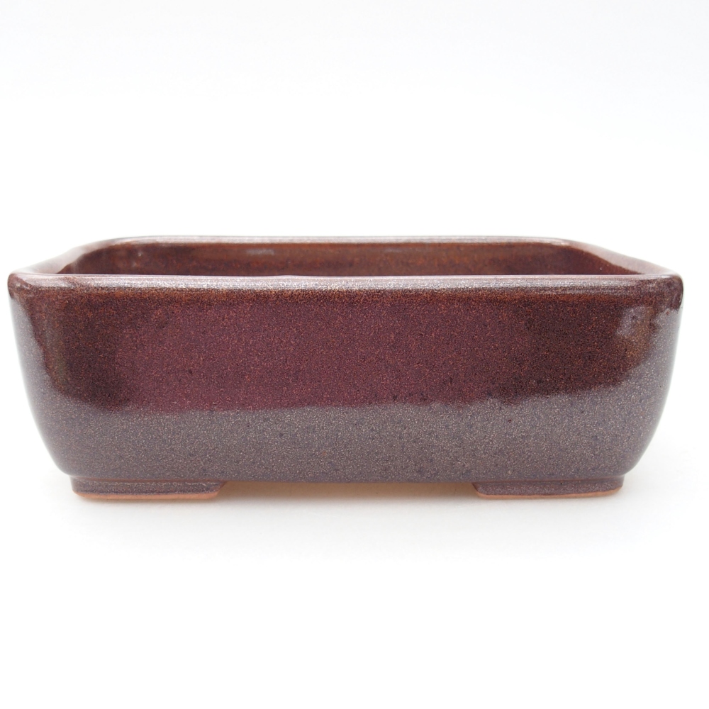 Keramik-Bonsaischale 16 x 11 x 5,5 cm, Farbe braun