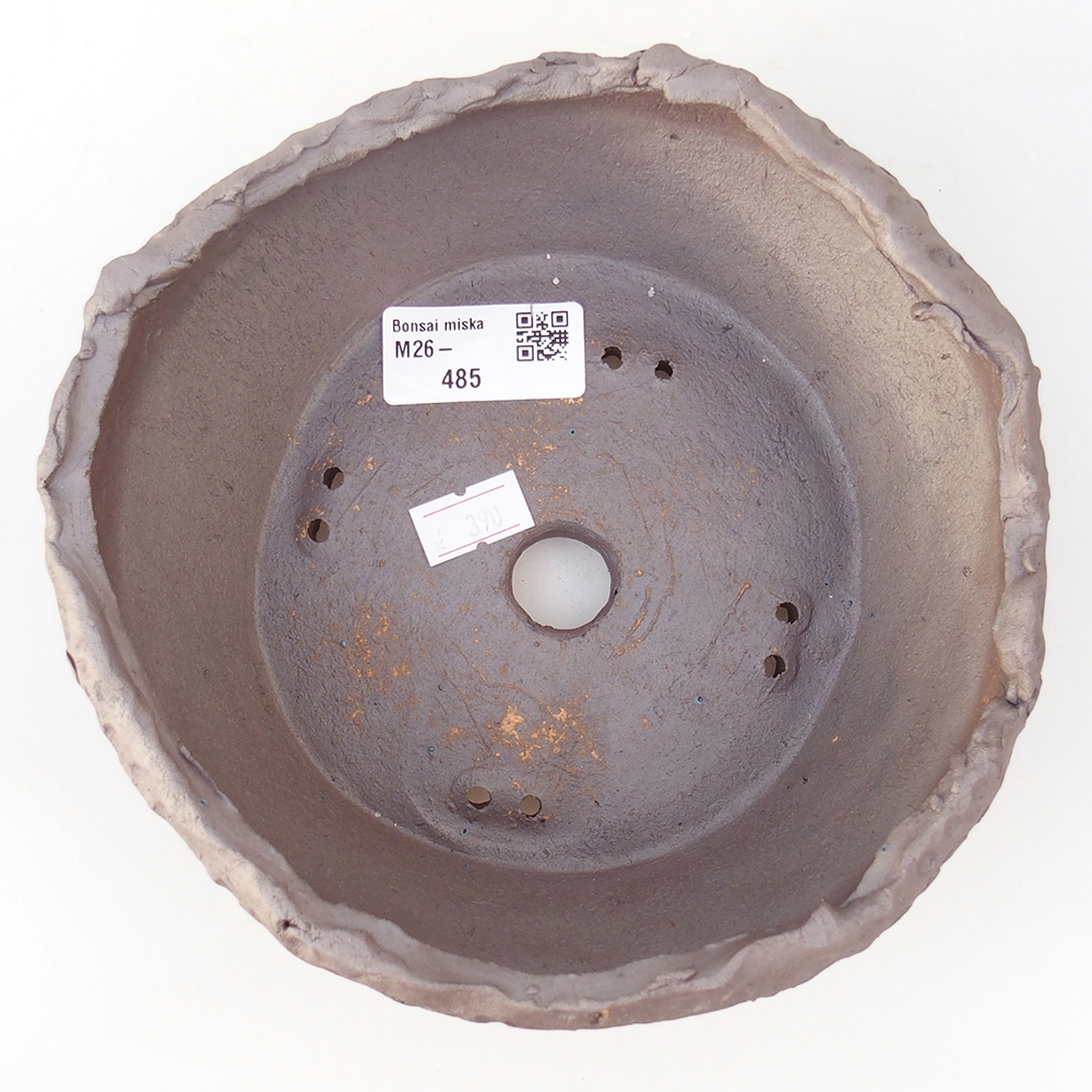 Bonsaischale aus Keramik 17 x 17 x 6,5 cm, metallfarben