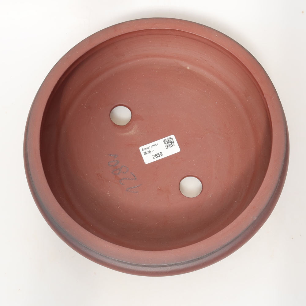 Keramikschale  24,5 x 24,5 x 7,5 cm, Farbe: Ziegelrot