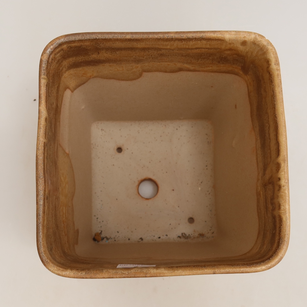 Keramik-Bonsai-Schale 13,5 x 13,5 x 15 cm, Farbe: Beige