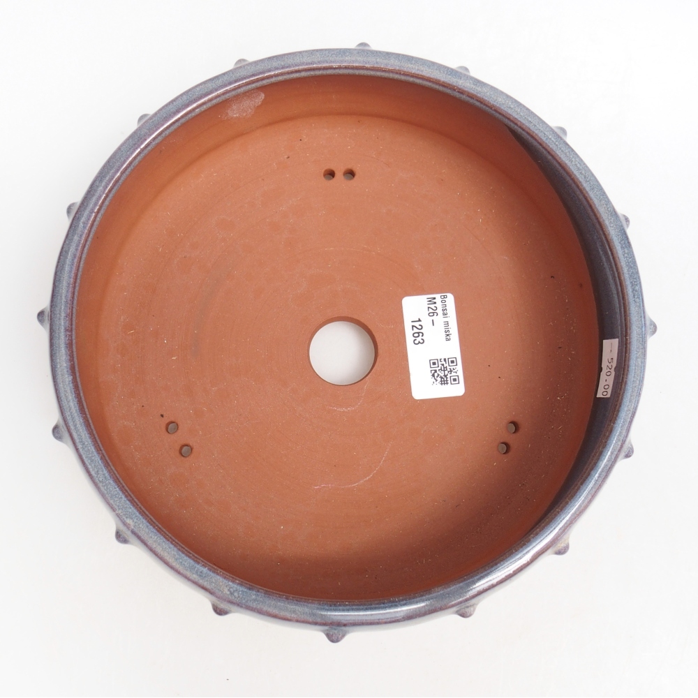Bonsaischale aus Keramik 19,5 x 19,5 x 6,5 cm, Farbe blau