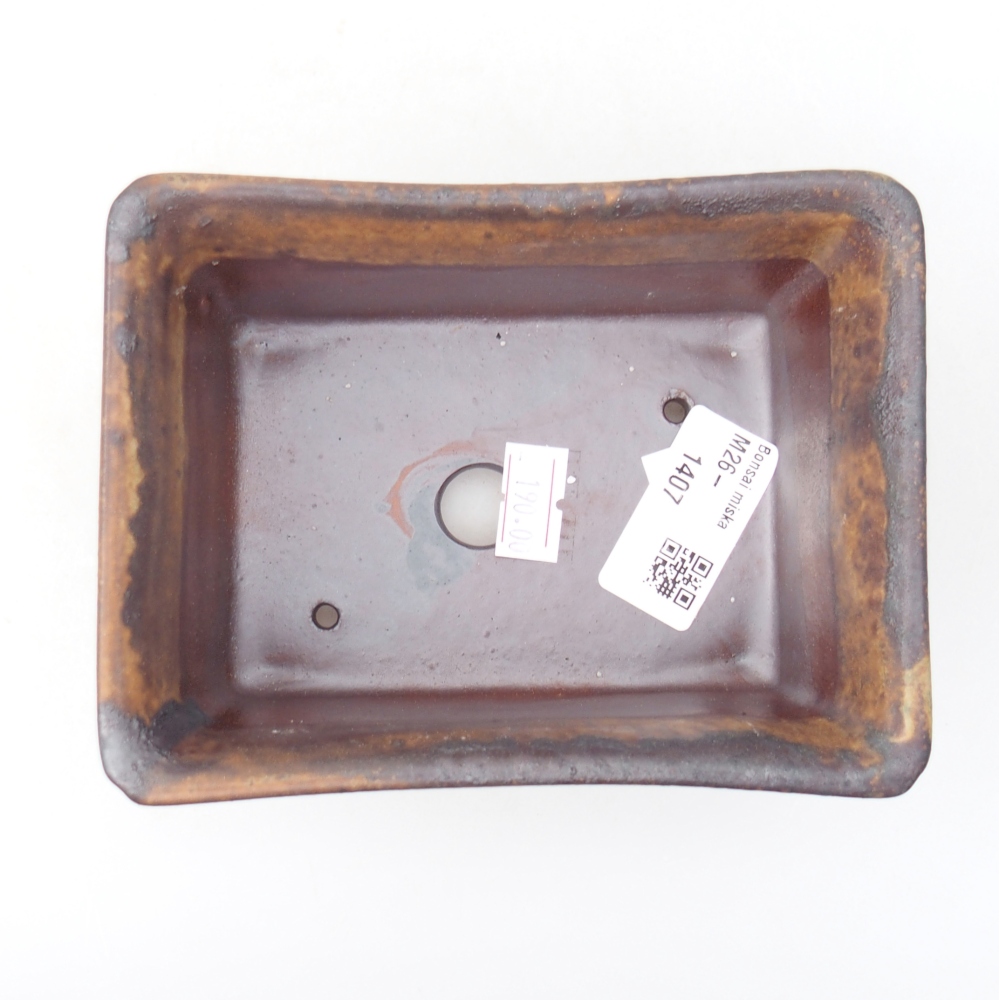 Bonsaischale aus Keramik 13,5 x 10 x 5,5 cm, braun