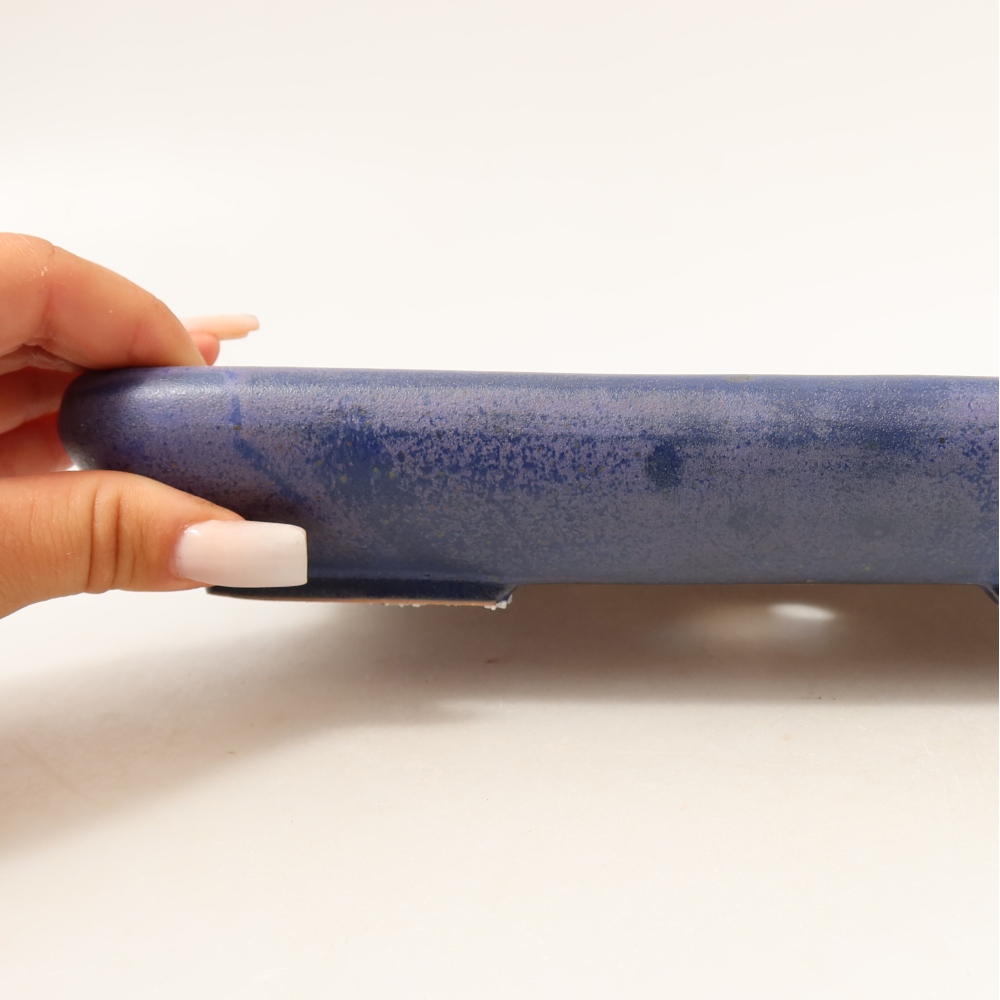 Keramik-Bonsai-Schale 24 x 17,5 x 4 cm, Farbe: Blau