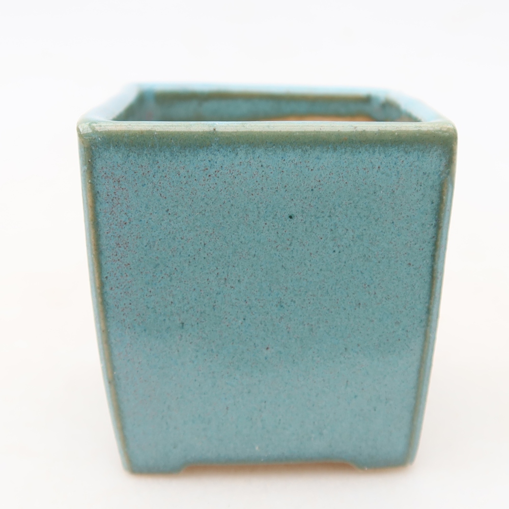 Bonsaischale aus Keramik 4,5 x 4,5 x 5 cm, Farbe blau