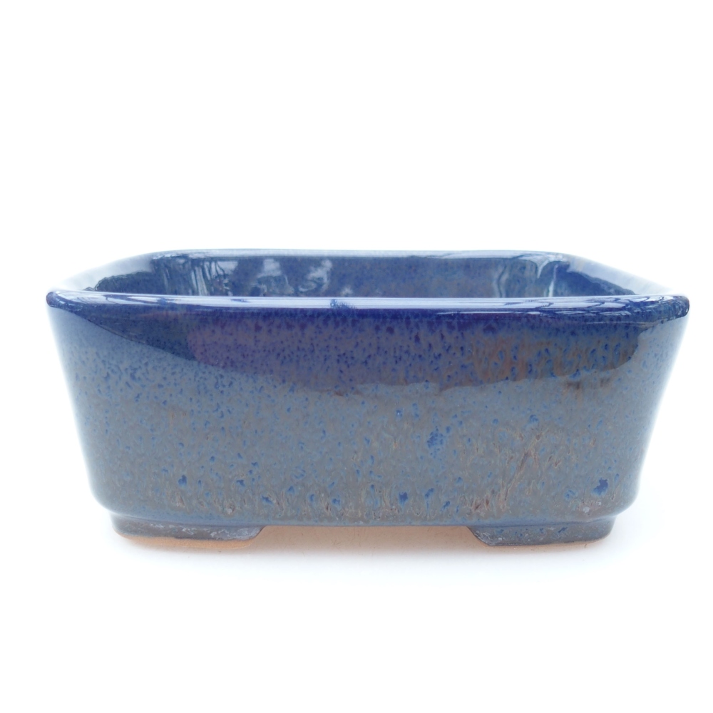 Keramik-Bonsaischale  11 x 9,5 x 4,5 cm, Farbe blau