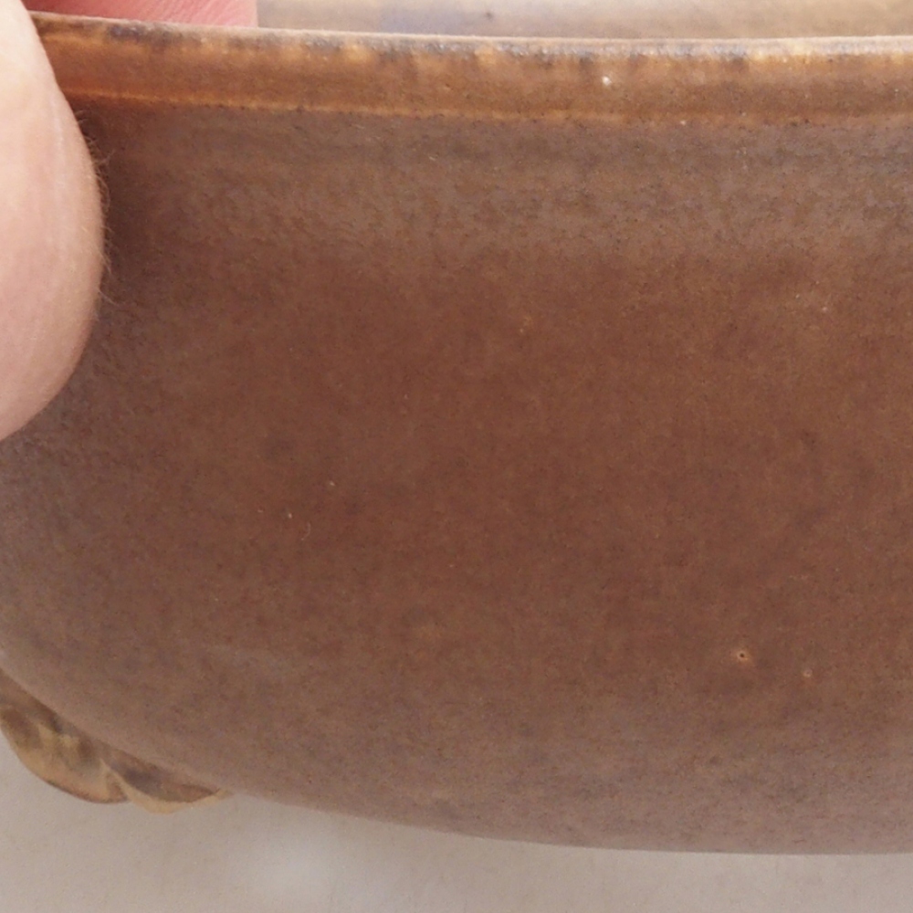 Bonsaischale aus Keramik 18 x 17 x 6 cm, Farbe braun
