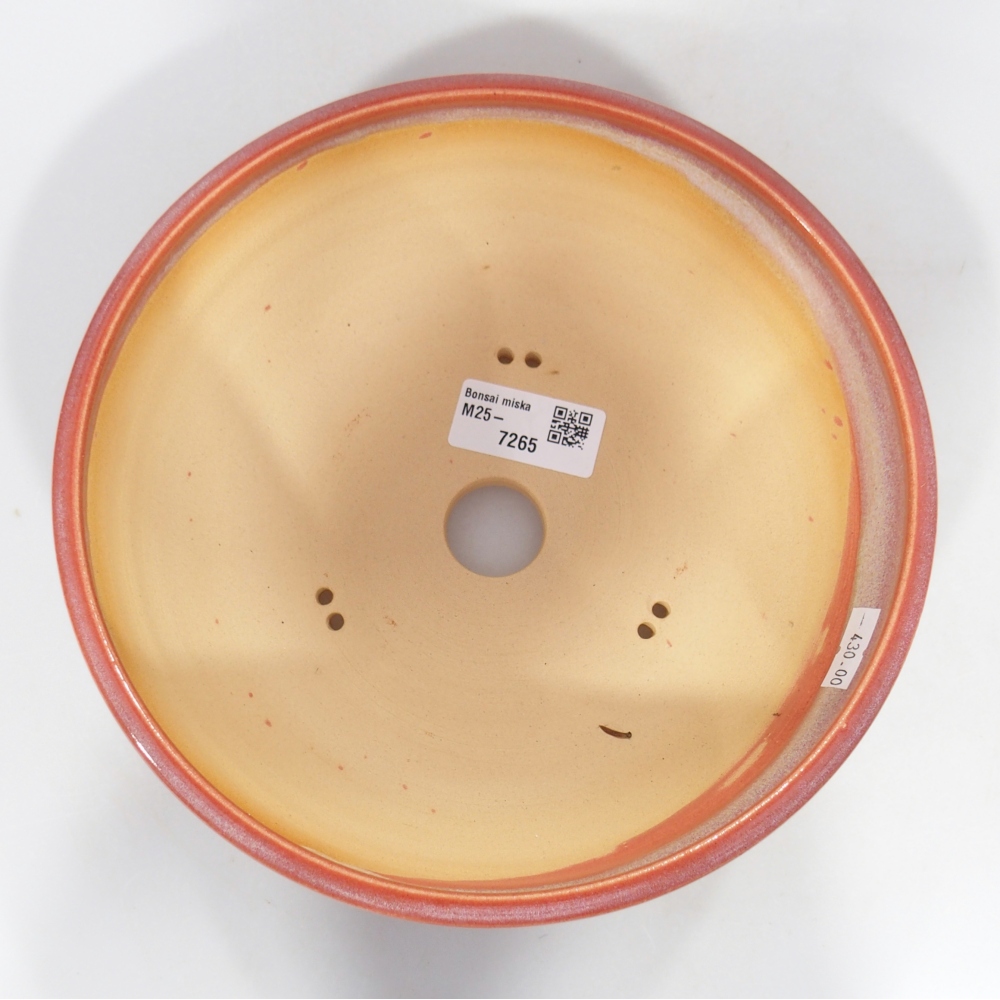 Bonsaischale aus Keramik 20,5 x 20,5 x 7 cm, Farbe rot