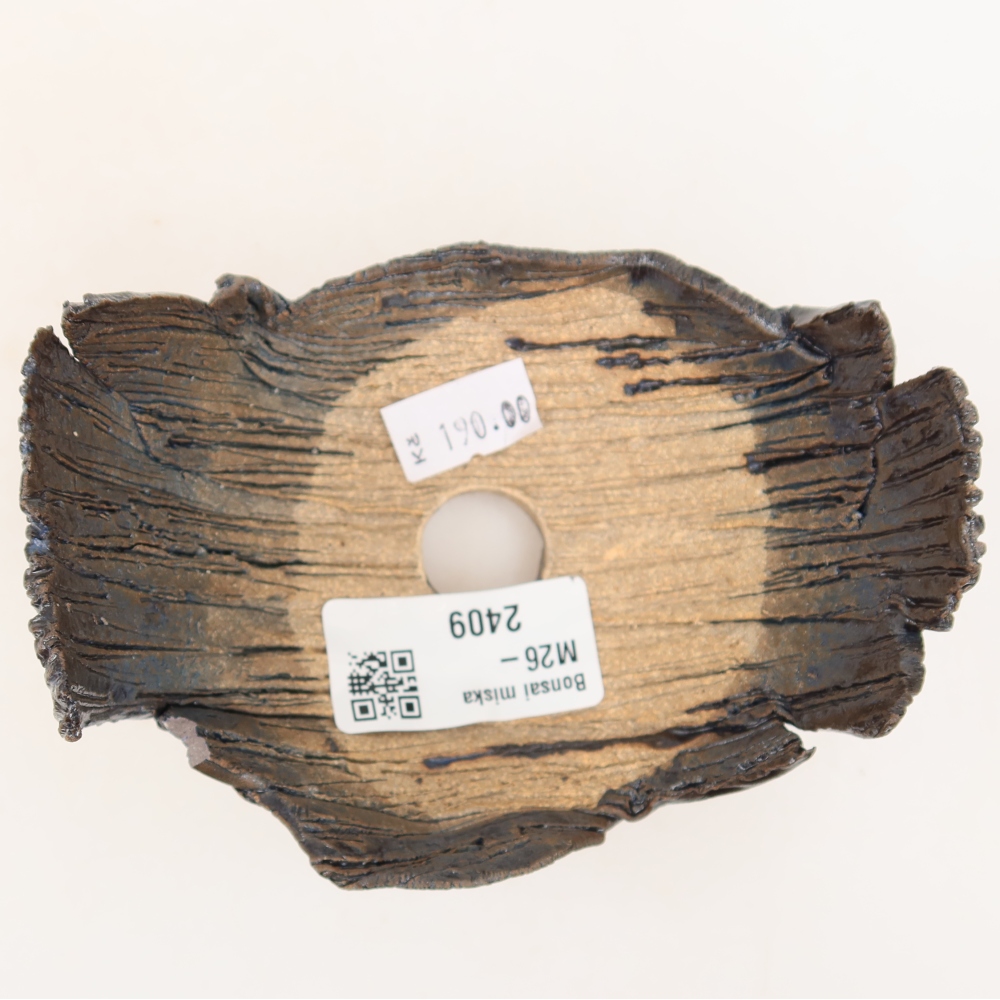 Keramikschale  11 x 8,5 x 6,5 cm, Farbe: Schwarz-Grün