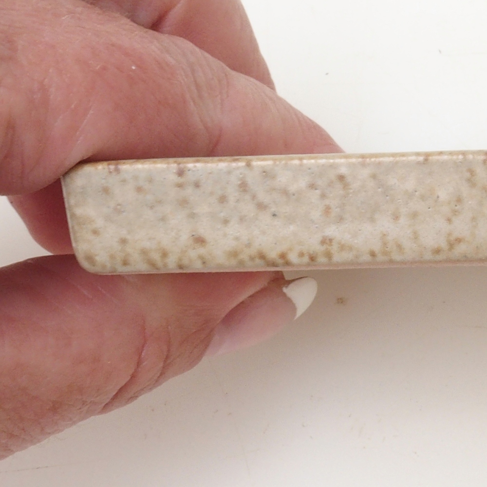 Bonsai-Schale quadratisch S – 8 x 8 x 1 cm – beige