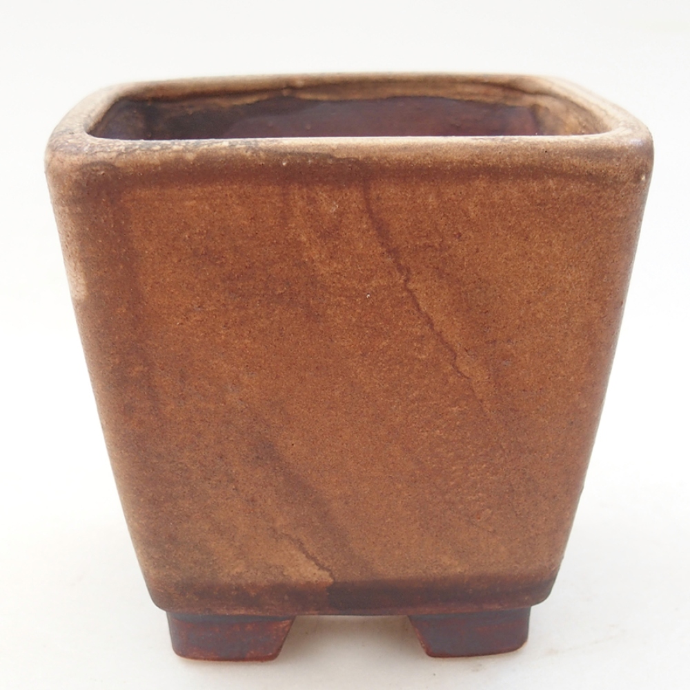 Bonsaischale aus Keramik 7,5 x 7,5 x 7,5 cm,  Farbe rosa