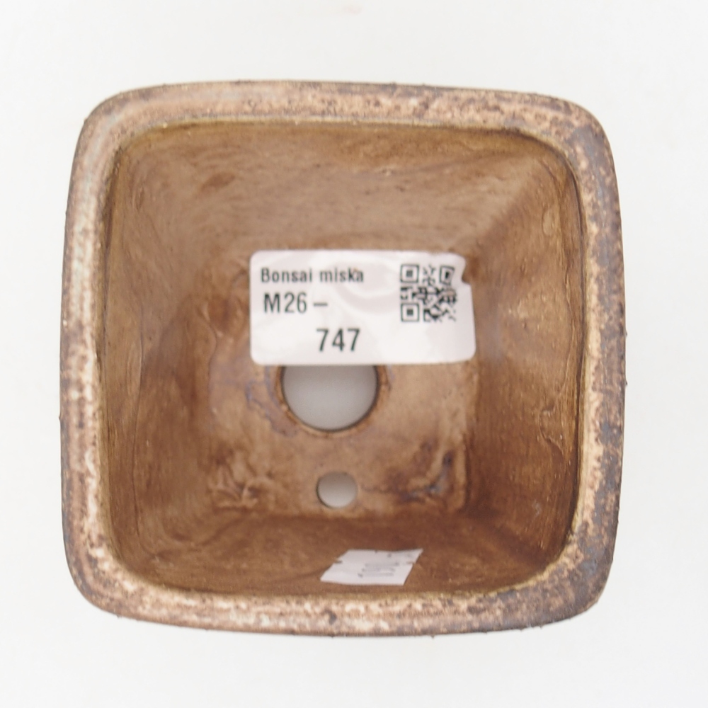 Bonsaischale aus Keramik 7,5 x 7,5 x 7,5 cm, grün