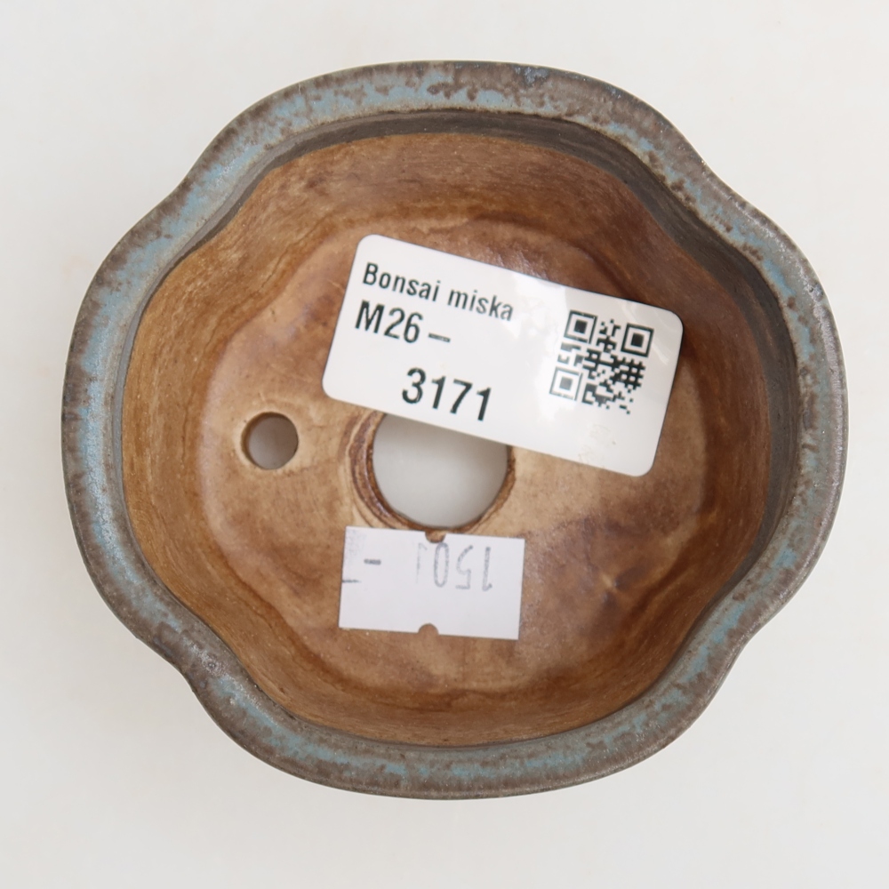 Keramik-Bonsai-Schale 8 x 7,5 x 3,5 cm, Farbe: Blau