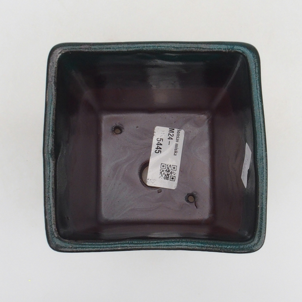 Keramik-Bonsaischale 10,5 x 10,5 x 10,5 cm, Farbe Grün