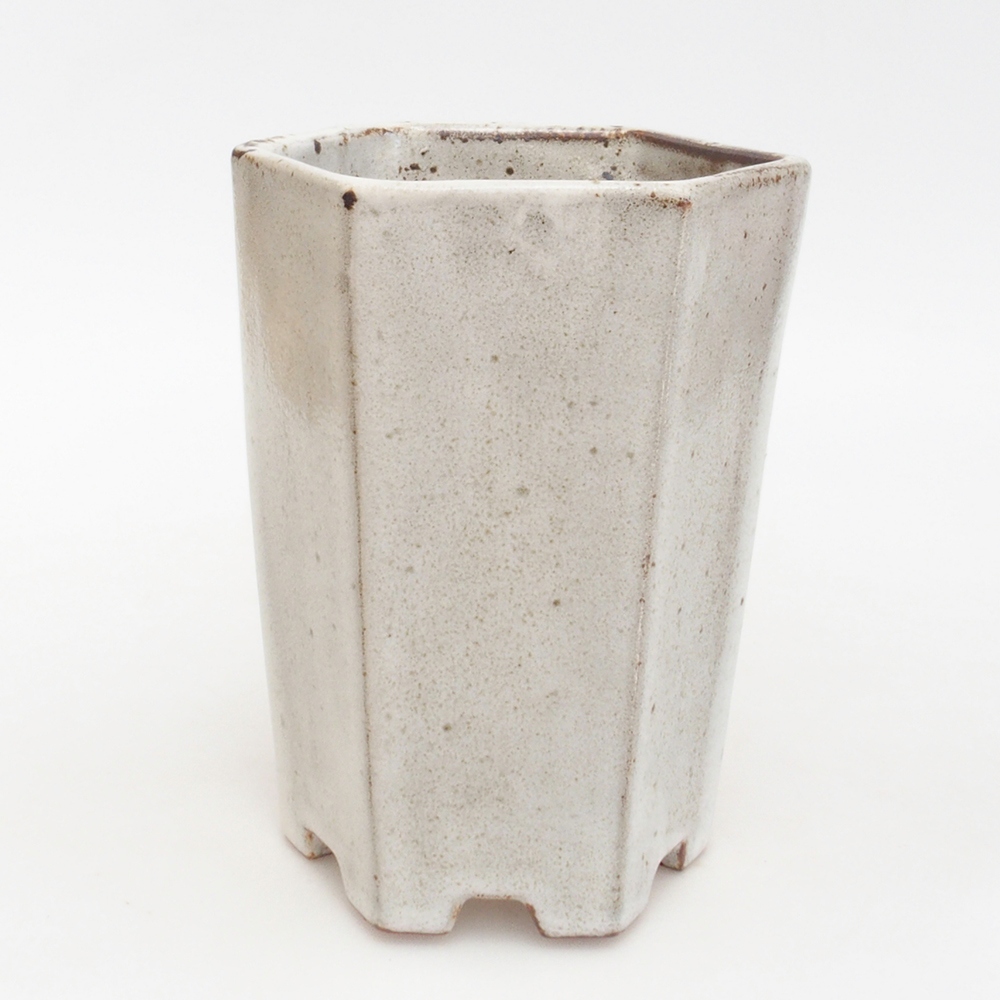 Keramik-Bonsaischale 12,5 x 11,5 x 16,5 cm, Farbe Weiß