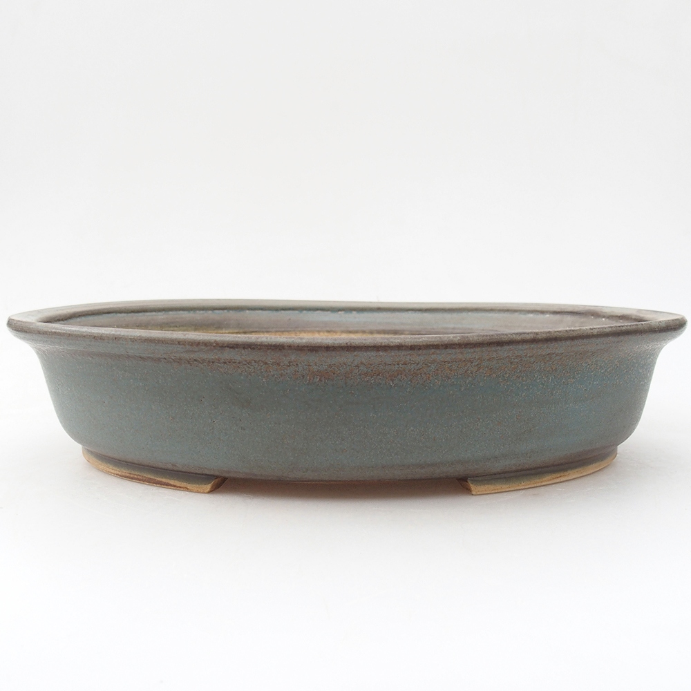 Keramik-Bonsaischale 25,5 x 28,5 x 5,5  cm, Farbe blau