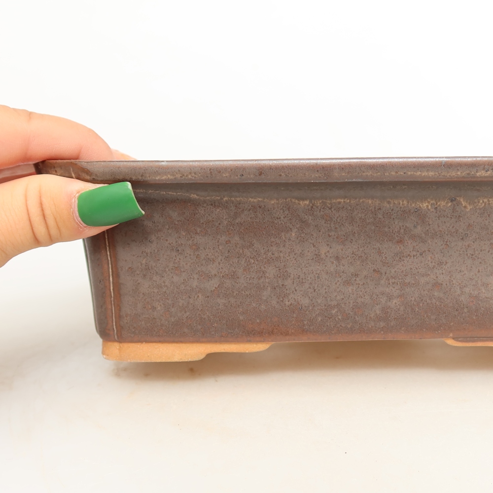 Keramikschale  20 x 15,5 x 5,5 cm, Farbe: braun